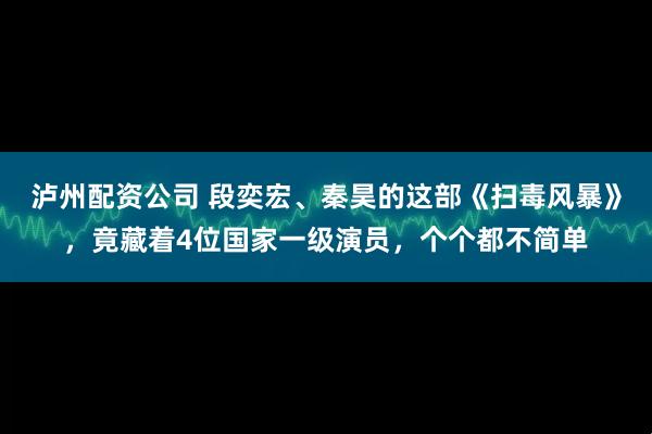 泸州配资公司 段奕宏、秦昊的这部《扫毒风暴》，竟藏着4位国家一级演员，个个都不简单